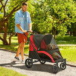 Easy Folding Pet Stroller For Large Dogs | Black