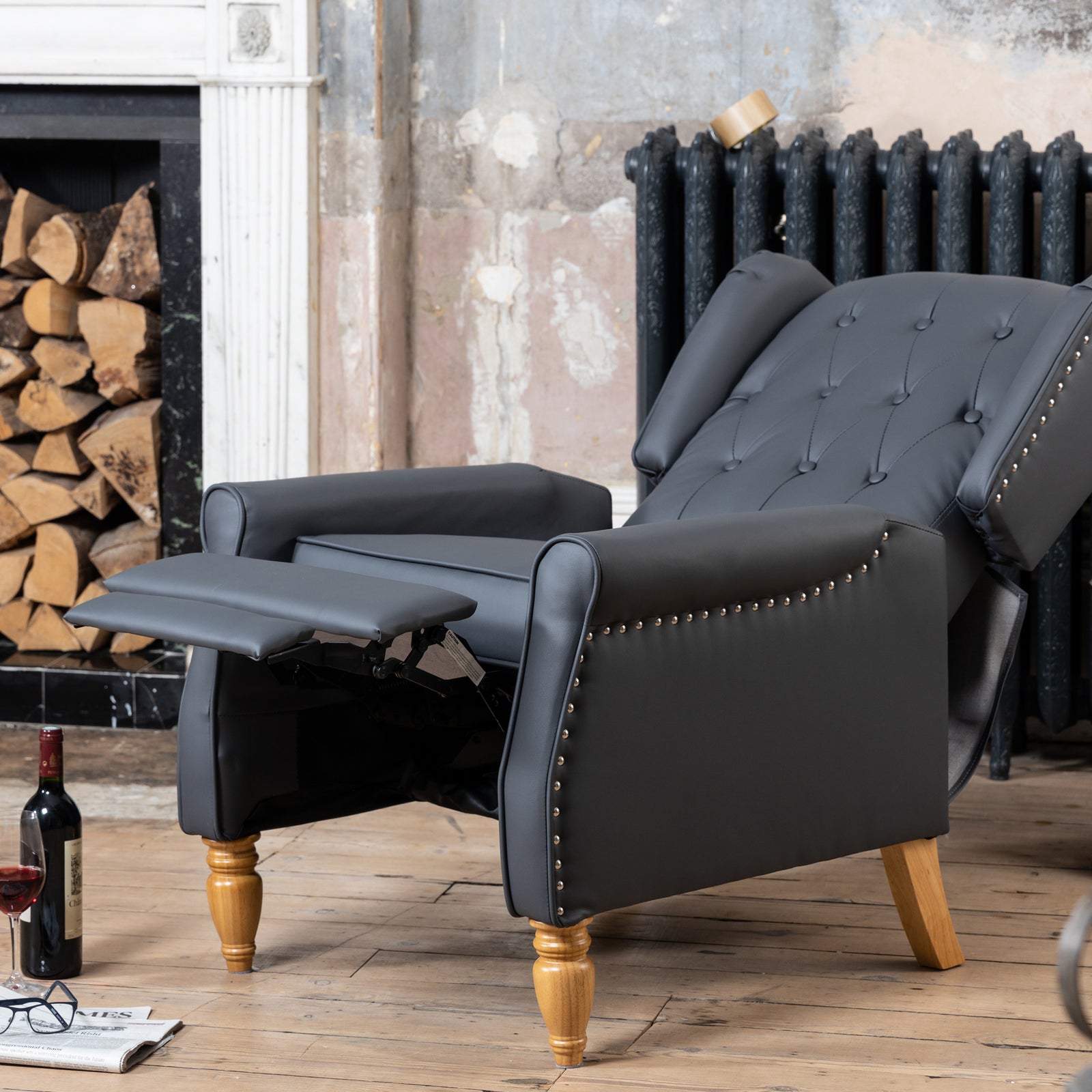 Galena Recliner Armchair | Grey