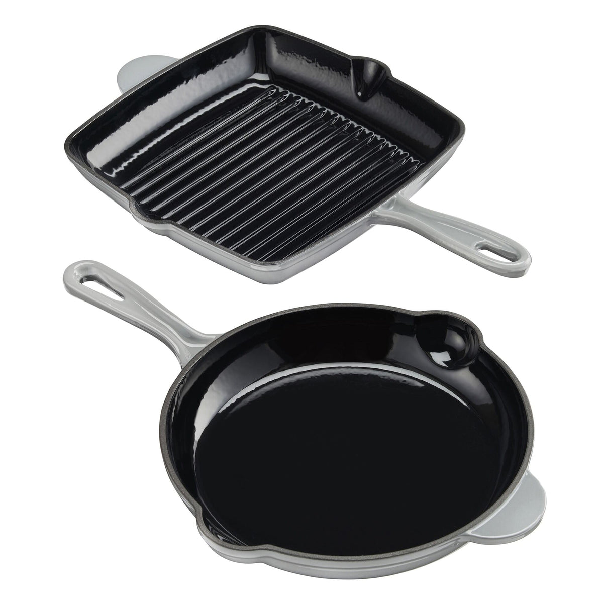 Cooks Professional 2 Piece Cast Iron Frying Pan & Skillet Set