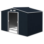 Garden Shed Storage Unit With Locking Door Floor Foundation | Medium | Dark Gray