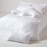 Egyptian Cotton Satin Stripe Housewife Pillowcase 330 Tc | Body | White