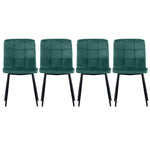Breeins Set Of 4 Contemporary Velvet Upholstered Dining Chairs