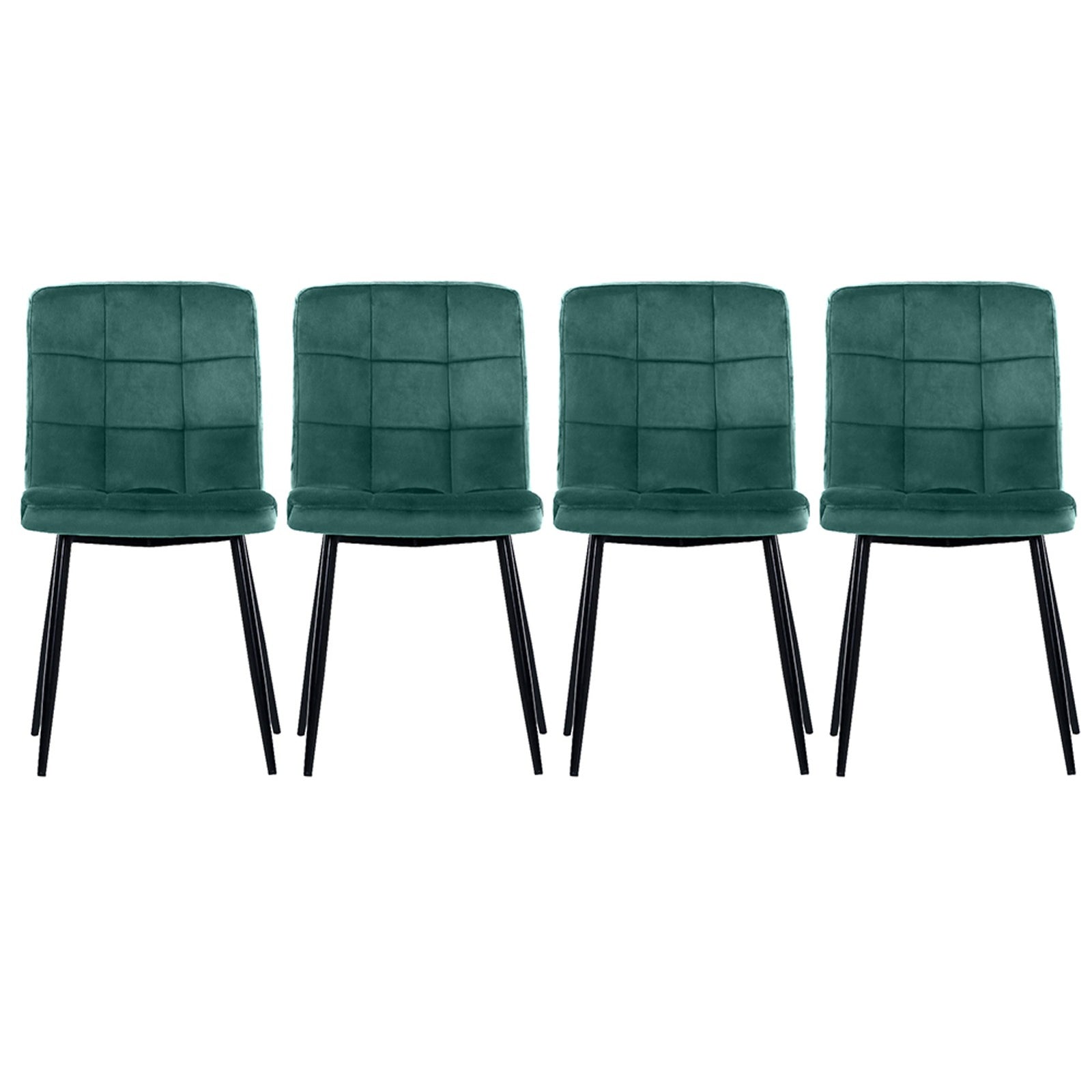 Breeins Set Of 4 Contemporary Velvet Upholstered Dining Chairs
