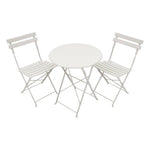 3-piece Outdoor Folding Bistro Set | White