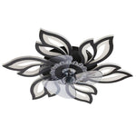 Pointed Petal Ceiling Fan Light 65cm Led With 3-color Dimming, Reversible Silent Dc Motor, 6-speed, Sleep Timer, 2.4g App & Remote Control | Black