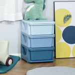 Kids Storage Units With Drawers 3 Or 6 Tier Chest Vertical Dresser Tower | Blue