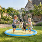 Splash Pad Sprinkler For Pets Dog Pool Non-slip Outdoor | 170cm | Yellow