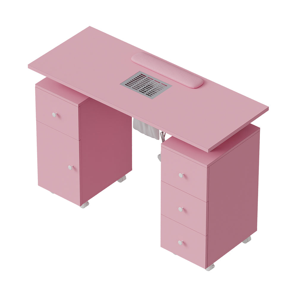 Professional Mobile Manicure Table With Built-in Dust Collector And Drawers