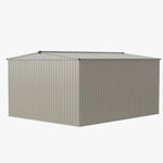 Breeins 12 x 10ft Outdoor Steel Garden Storage Shed with Foundation, Double Sliding Doors, 4 Vents, Large Storage House