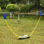 Foldable Badminton Net And Rackets Set | Yellow