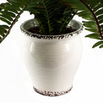 40cm Artificial Fern Bush In Decorative Planter