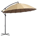 3m Cantilever Shanghai Parasol W/ Crank & Cross Base | Beige