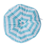 Striped Pleated Round Floor Cushion | 40cm x 40cm | Blue