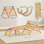 AIYAPLAY 8-in-1 Toddler Climbing Frame, Play Triangle Set, Multicolour