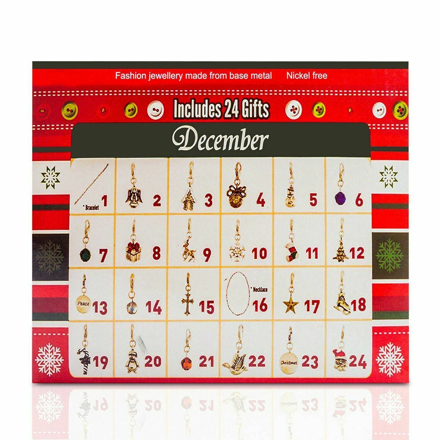 Christmas Countdown 24 Days Advent Calendar, Diy Necklace Bracelet