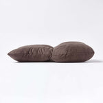 Faux Suede Back Support Thick Lumbar Cushion | Chocolate