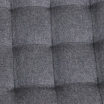 Linen Upholstered Footstool | Dark Grey