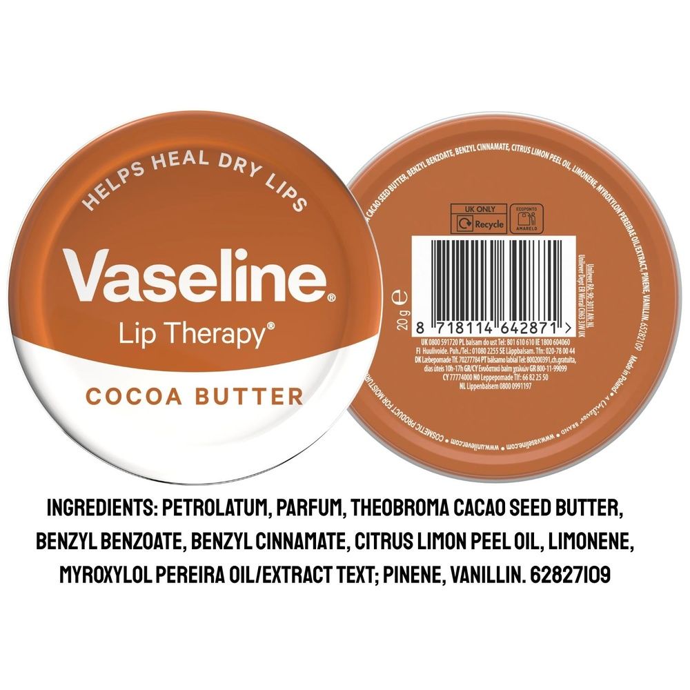 Lip Therapy Cocoa Butter 20gm Petroleum Jelly Dry Lip Treatment | Set-of-4