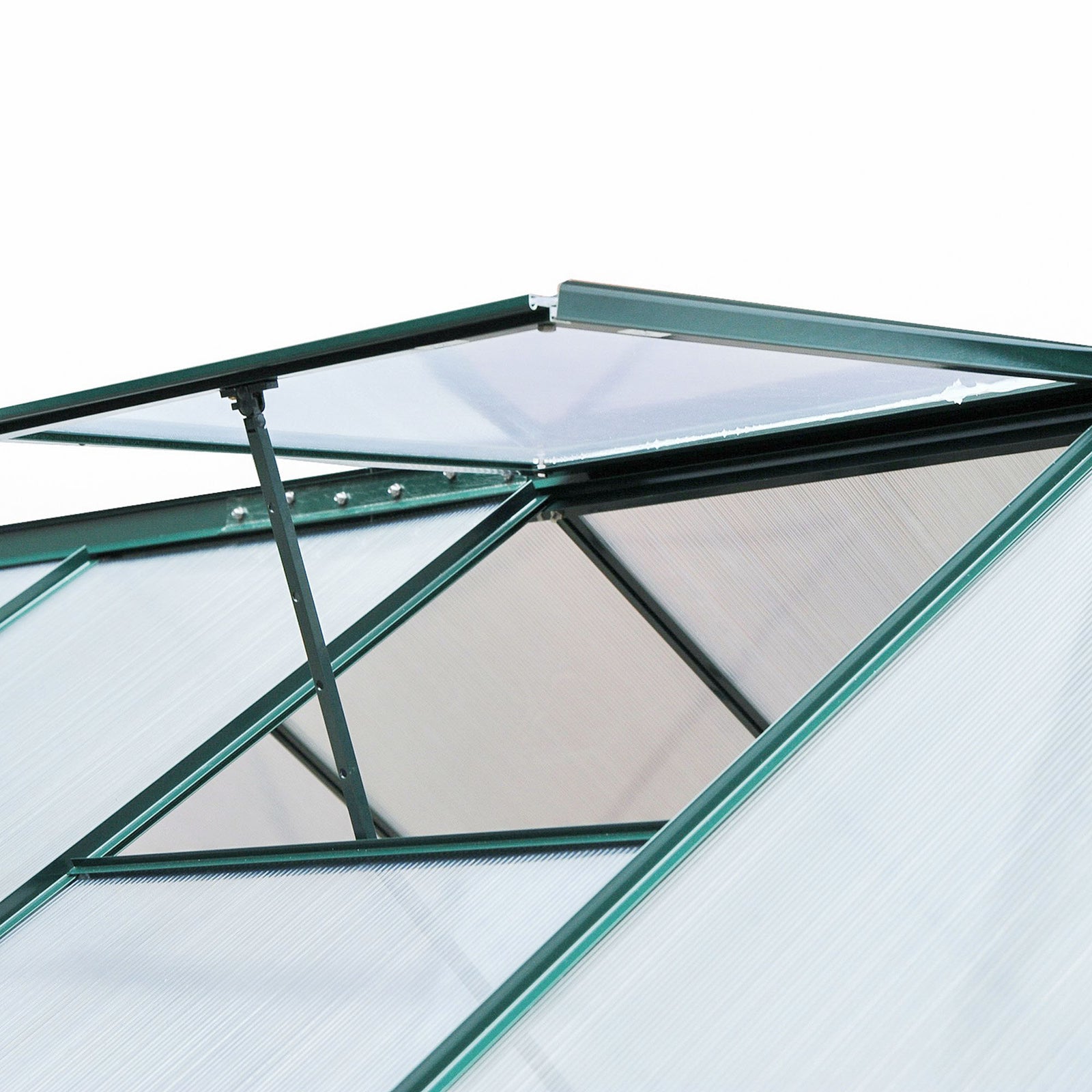 Polycarbonate Walk-in Greenhouse 6x8ft | Dark Green