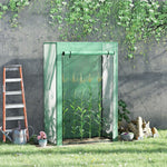 100x50x150cm Greenhouse Pe Cover W/ Roll-up Door - Green