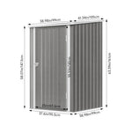 3 X 3ft Outdoor Metal Garden Storage Shed