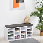 Multi-storage Shoe Rack 14 Compartments Moving Shelves | One Size | White