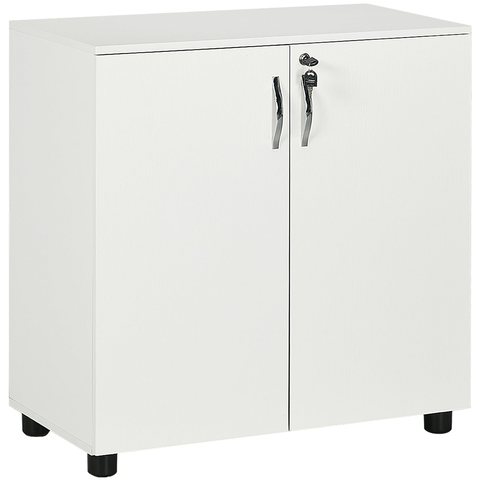 2 Tier Locking Office File Organisation With 2 Keys | One Size | White