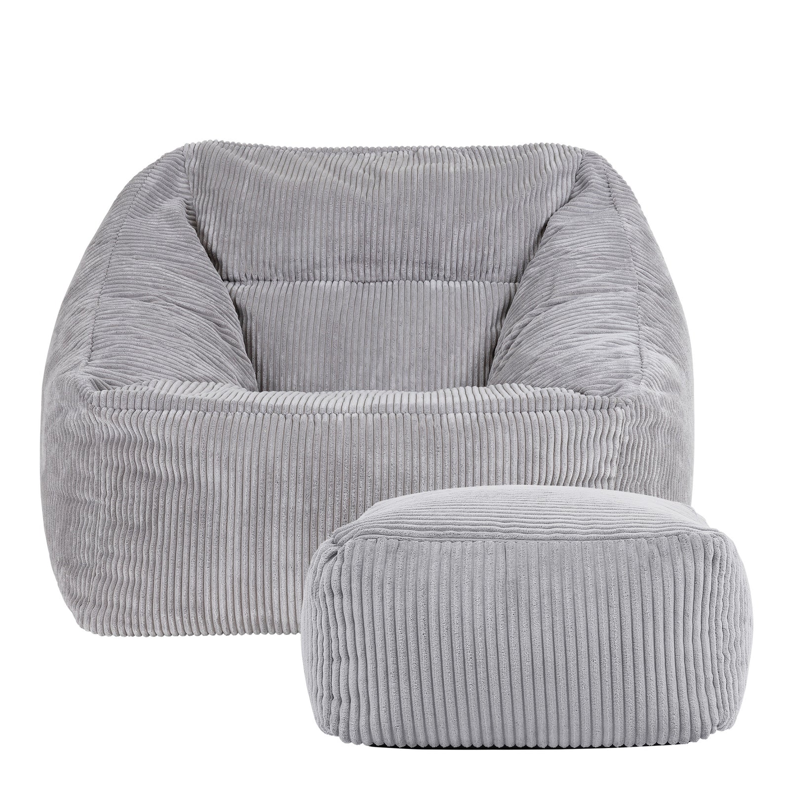 Morgan Cord Armchair & Footstool Set
