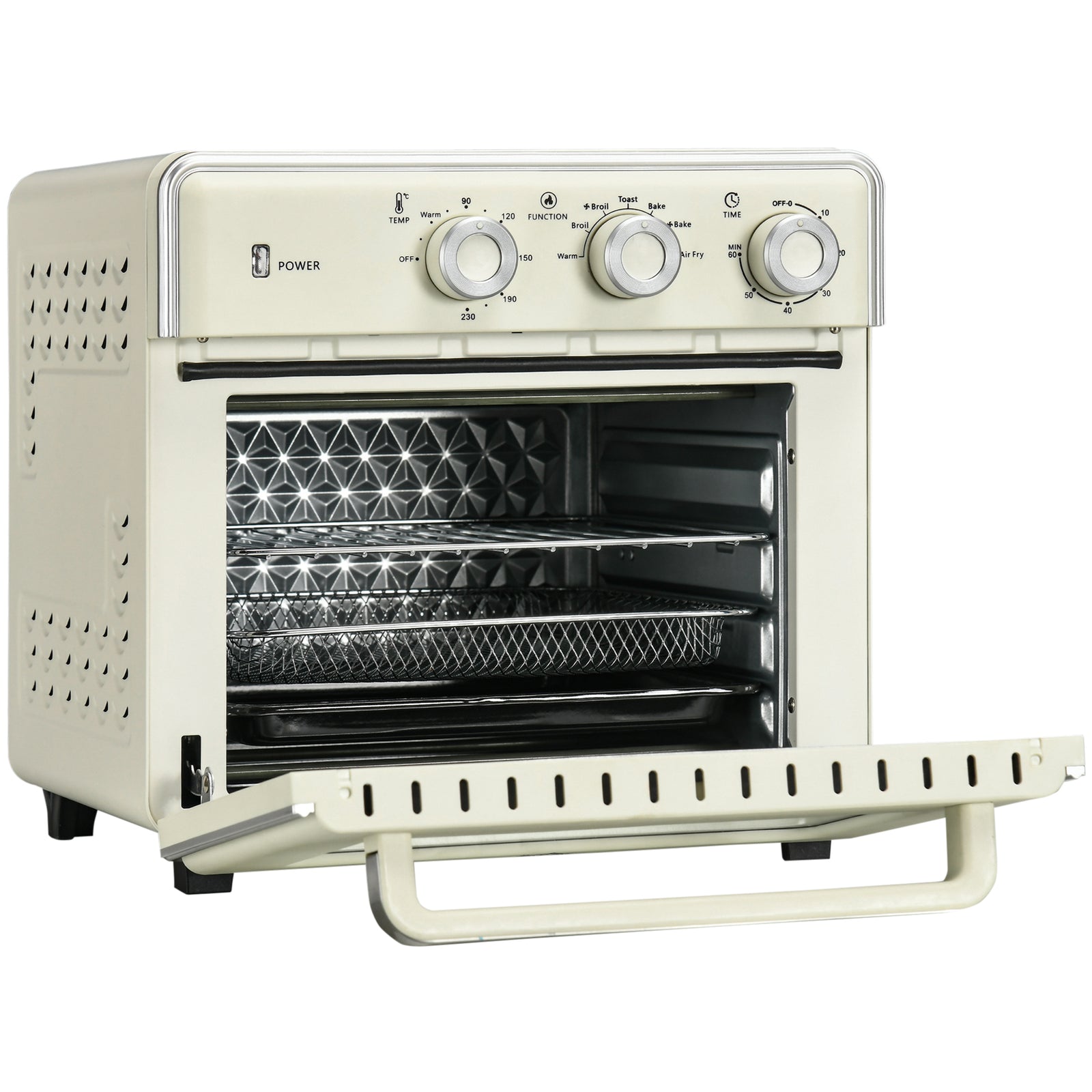 20l Mini Oven With Adjustable Temperature 60 Min Time | One Size | Cream