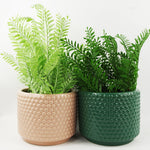 Dusty Pink Raised Dots Ceramic Plant Pot 15 X 15 X 12.5cm