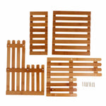 2-tier Solid Wood Compact Plant Stand Desk & Countertop Plant Display Shelf 30cm H Riser Rack