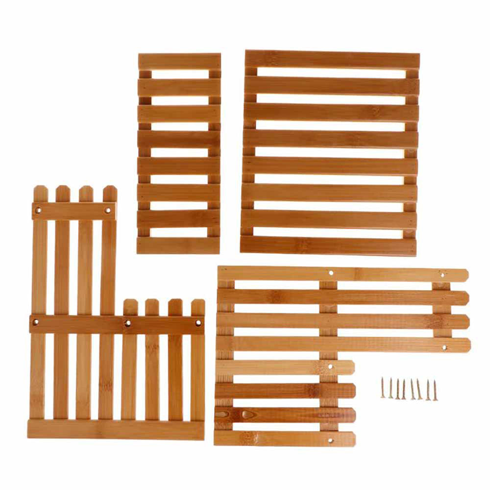 2-tier Solid Wood Compact Plant Stand Desk & Countertop Plant Display Shelf 30cm H Riser Rack