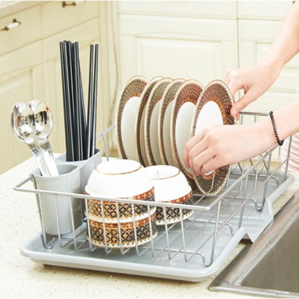 Metal Dish Drying Rack Dish Drainer Rack With A Removable Tray