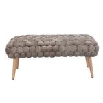 Cushla Bubbly Velvet Large Footstool | Orange