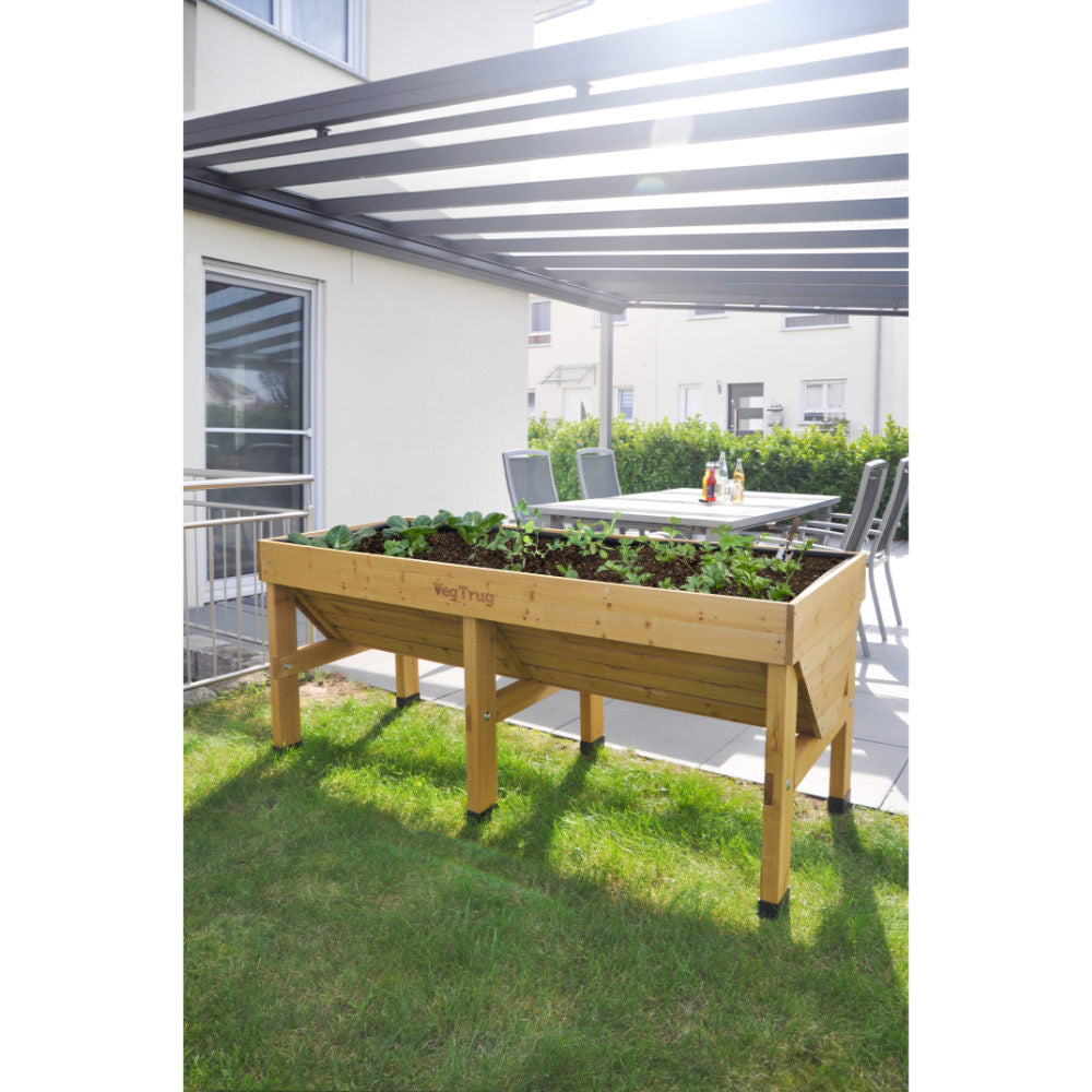 Raised Wooden Planter - Medium Classic | Natural