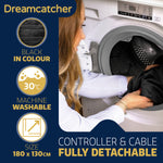 Dreamcatcher Deluxe Xl Electric Throw Heated Double Over Blanket Soft Fleece Black 9 Heat & 12hr Timer