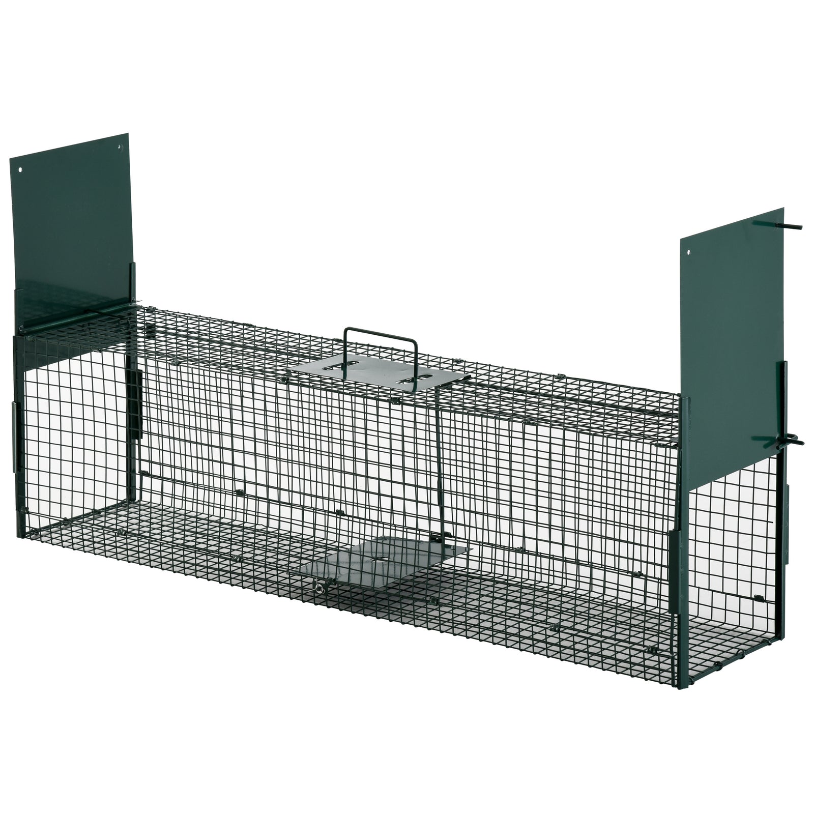Two-door Animal Trap Cage For Small Animals, Dark Green