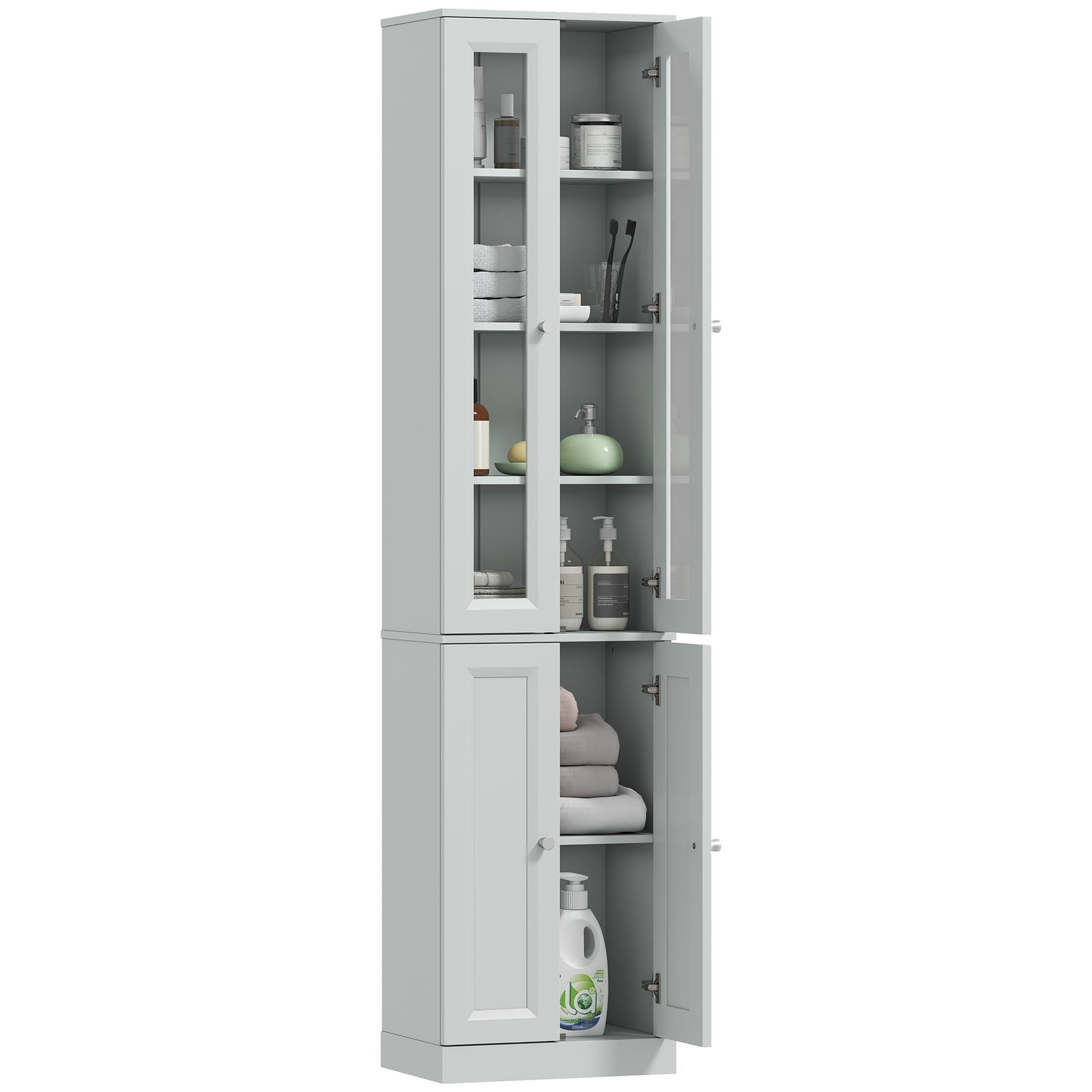 Tall Bathroom Storage Cabinet, 6-tier Bathroom Cabinet | Blue
