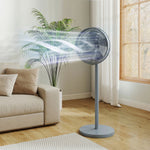 40 Cm Standing Pedestal Fan, Quiet Electric Cooling Floor Fan | Grey