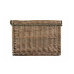 Wicker Rectangular Rope Handled Log Basket | Small | Brown