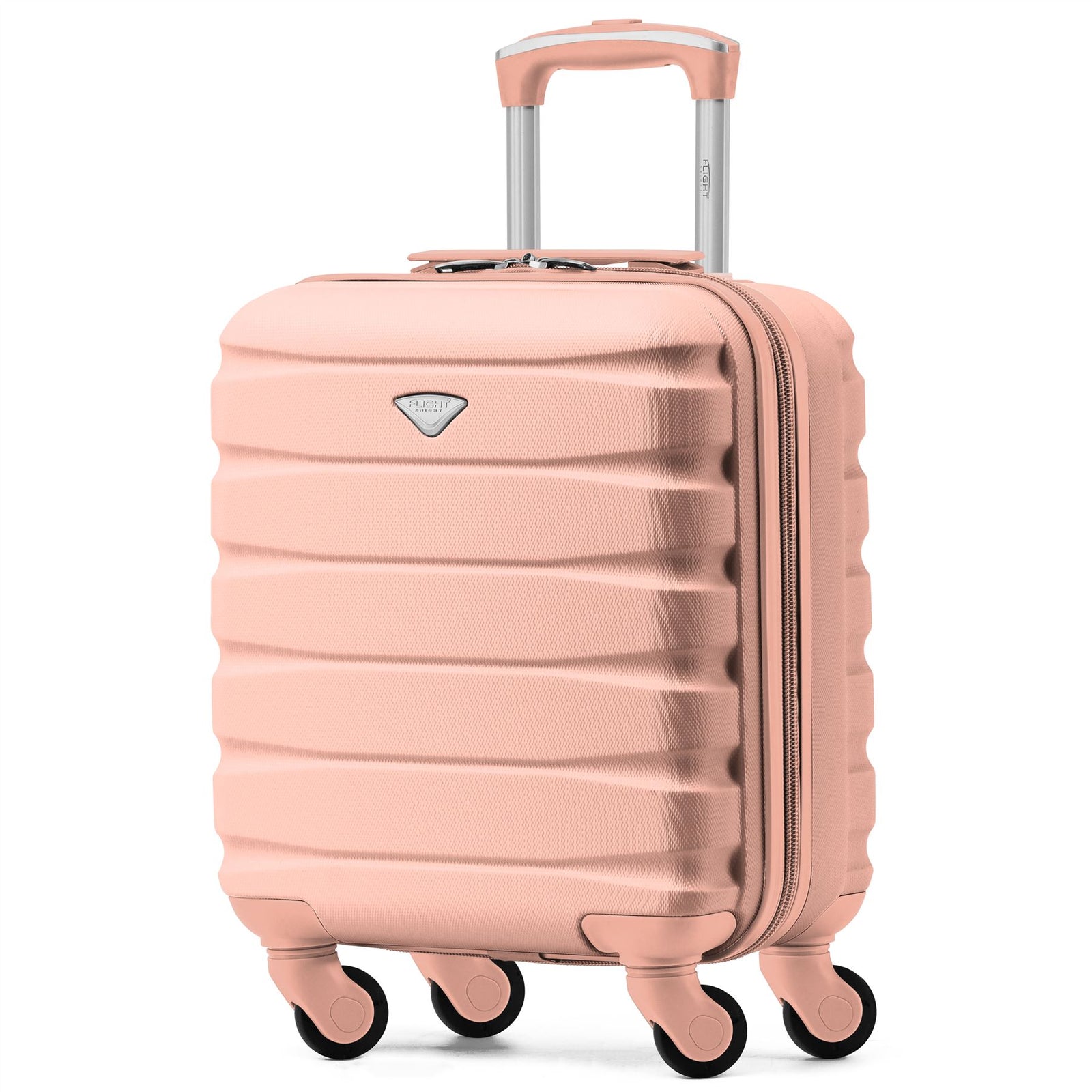 45x36x20cm Lightweight Underseat Cabin Carry On Suitcase - 100+ Airline Approved - Hard Shell Luggage - 4 Wheels | 45 x 36 x 20cm | Rose Gold