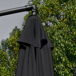 2.7m Cantilever Parasol Banana W/ Crank Handle | Black