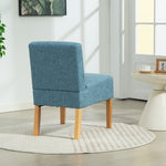 Selina Fabric Armless Accent Chair | Teal
