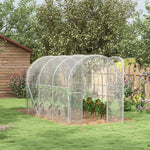 Walk-in Polytunnel Greenhouse W/ Pe Cover 3x2x2m