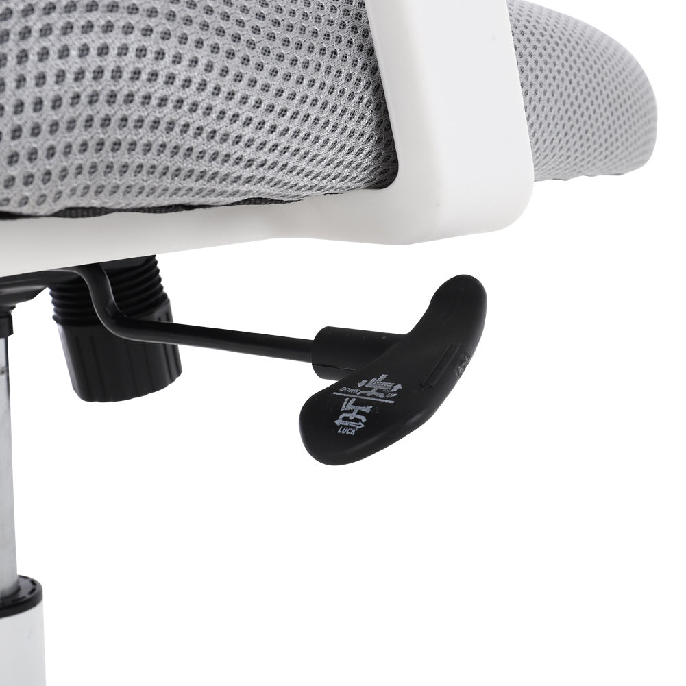 Office Desk Mesh Swivel Chair Computer Ergonomic Chair | Grey & White