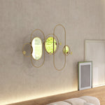 Metal Wall Art With Mirrors Coat Hooks Decorative Mirror