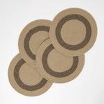 Braided 100% Cotton Round Placemats Set Of 4 | 40cm | Linen