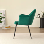 Charlotte Velvet Dining Chairs Set Of 2 - Modern Elegance And Comfort | Green