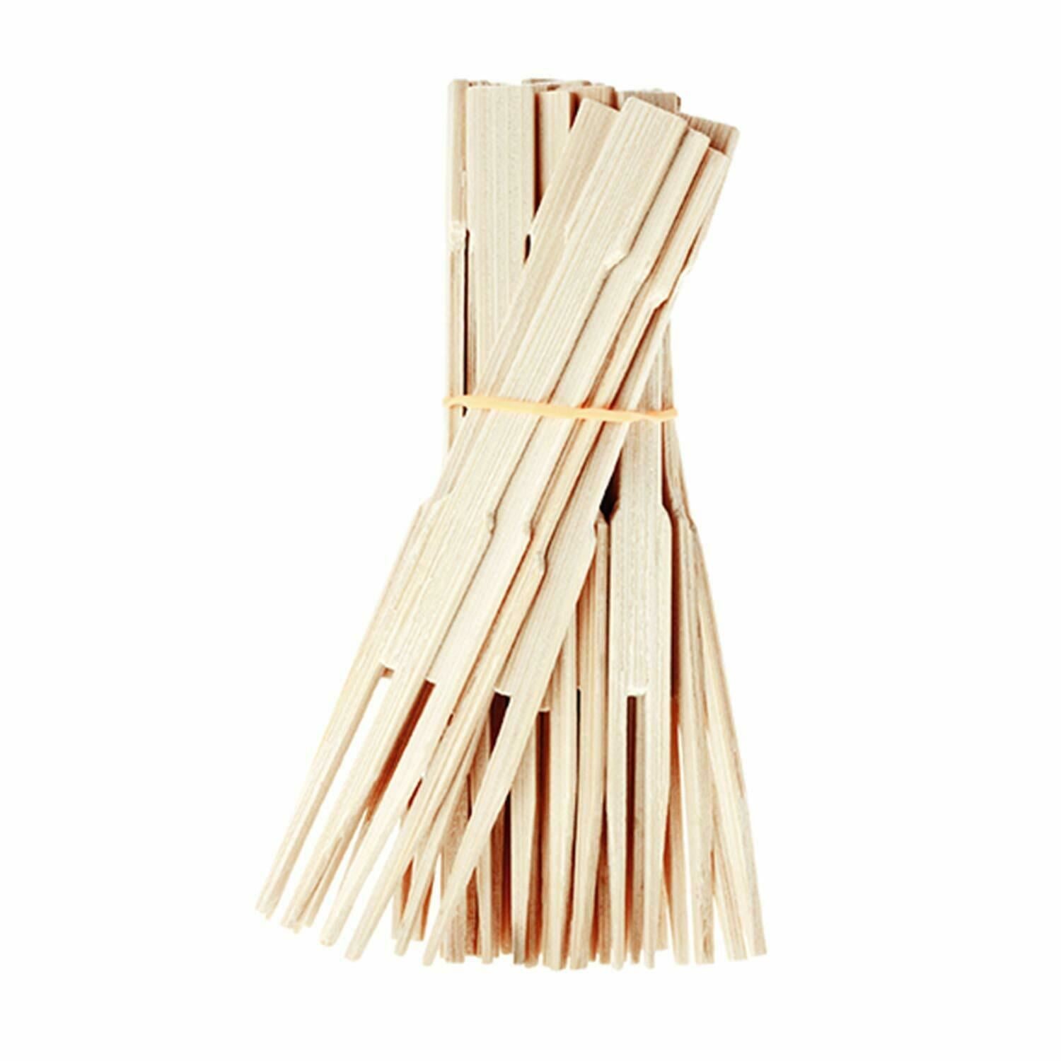 Eco Connection Pack Of 50 Disposable Natural Bamboo Skewer Forks