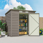 6 X 4ft Galvanised  Metal Garden Shed With Lockable Door